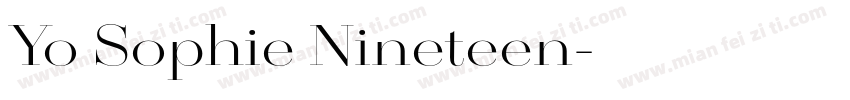Yo Sophie Nineteen字体转换